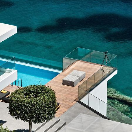 Beachfront Villa In Crete - Epavli Luxury Villa Agia Pelagia  Ngoại thất bức ảnh