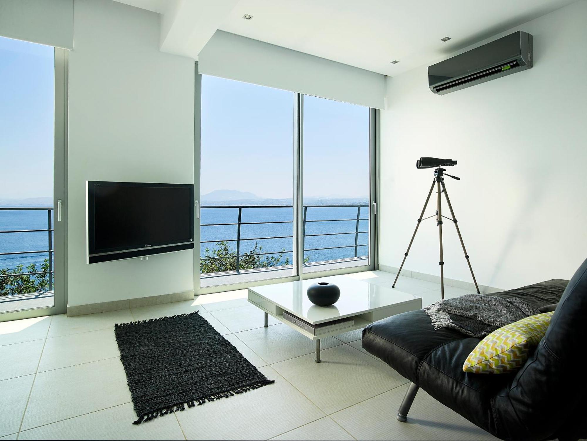 Beachfront Villa In Crete - Epavli Luxury Villa Agia Pelagia  Ngoại thất bức ảnh