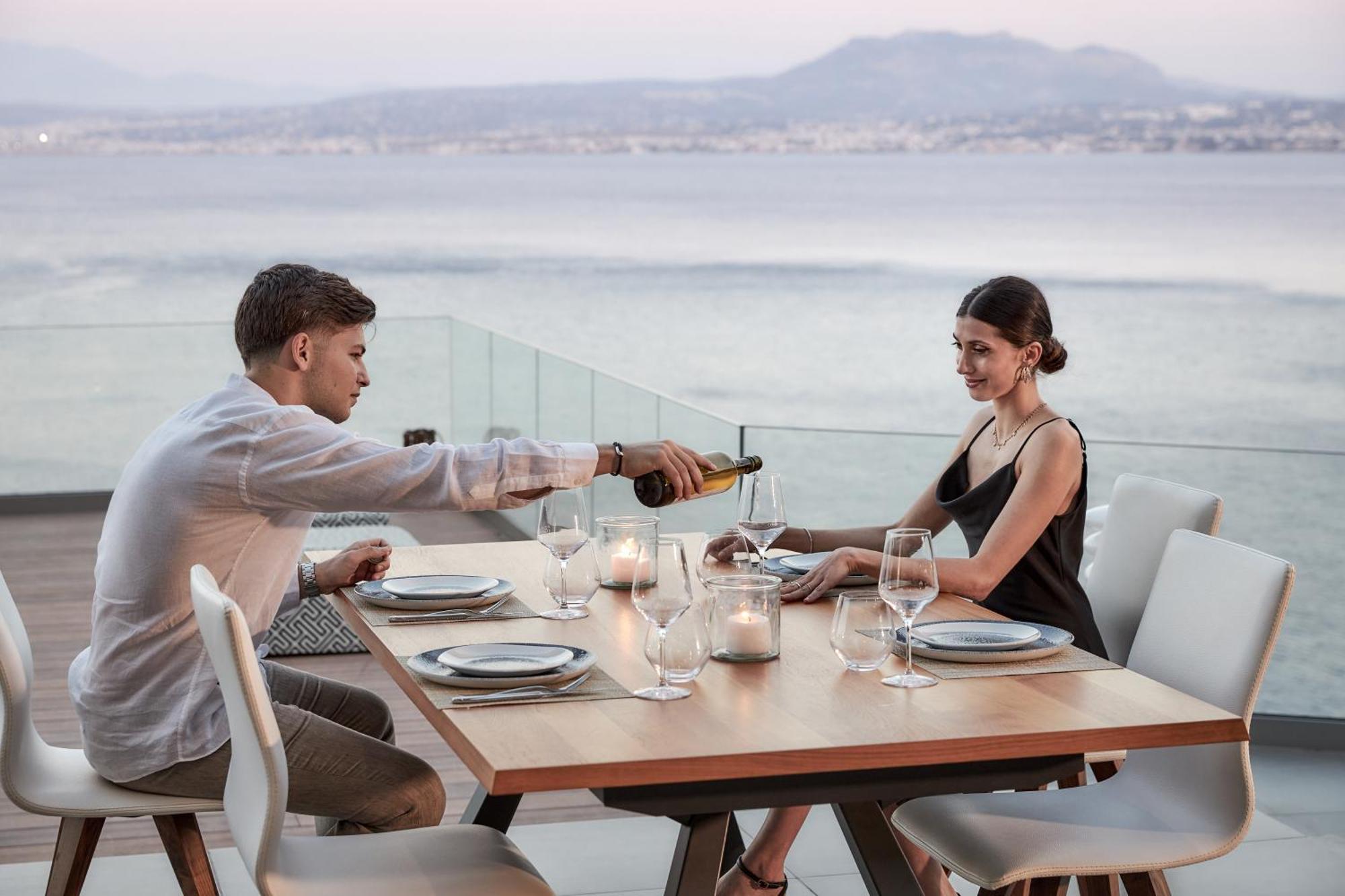 Beachfront Villa In Crete - Epavli Luxury Villa Agia Pelagia  Ngoại thất bức ảnh