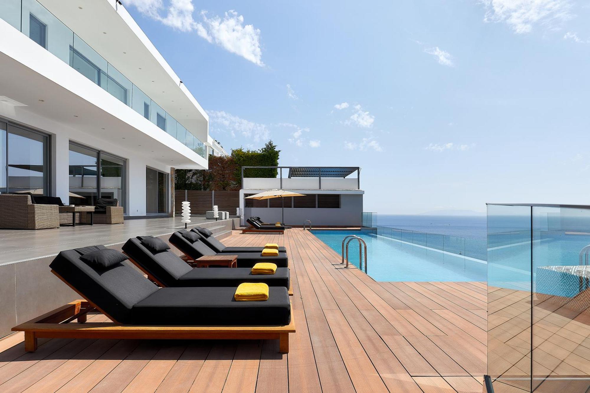Beachfront Villa In Crete - Epavli Luxury Villa Agia Pelagia  Ngoại thất bức ảnh