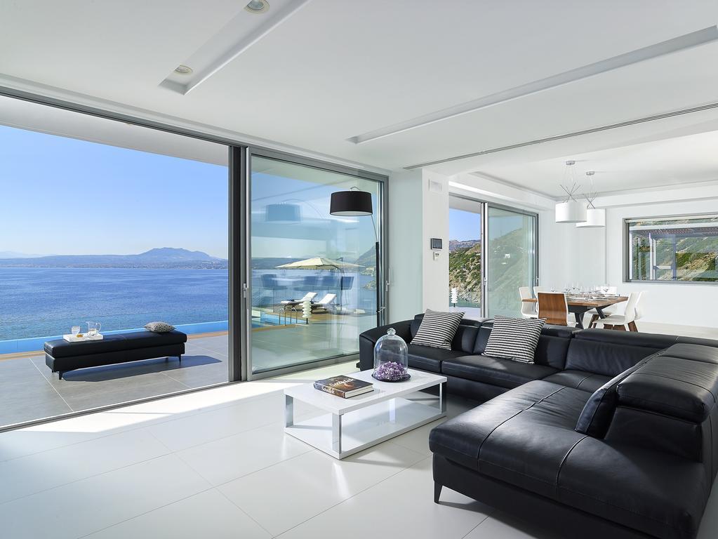 Beachfront Villa In Crete - Epavli Luxury Villa Agia Pelagia  Ngoại thất bức ảnh