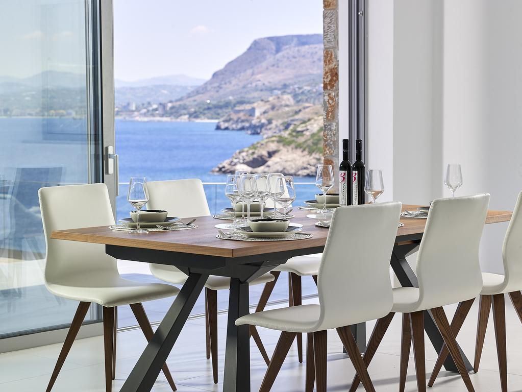 Beachfront Villa In Crete - Epavli Luxury Villa Agia Pelagia  Ngoại thất bức ảnh